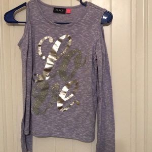 Girls long sleeve glitter shirt